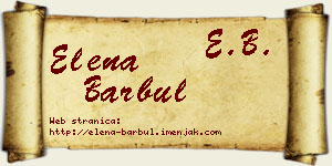 Elena Barbul vizit kartica
